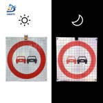 Reflective Tripod Warning Sign - No Overtaking or Passing Reflective Tripod Folding Warning Sign